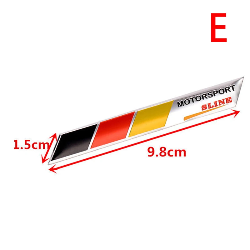 CM3D Aluminium Auto Car Emblem Germany German Flag Logo Grille Badge Zpaxo E