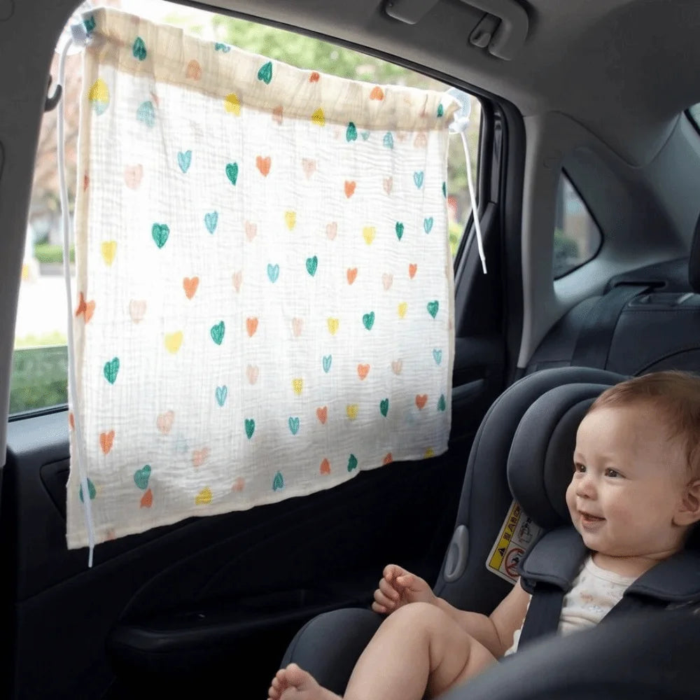 Universal Suction Cup Car Curtains Cute Cartoon UV Protection Zpaxo