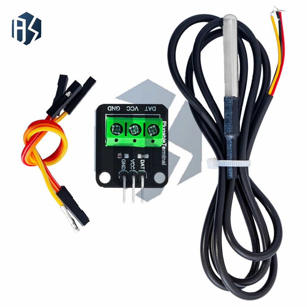 DS18B20 Temperature Sensor Module Waterproof Digital Cable Stainless Zpaxo