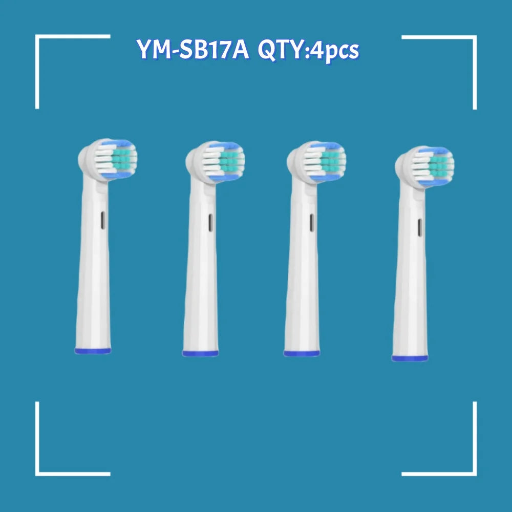 4 16 Electric Toothbrush Head Oral B Sensitive Replacement Brush Zpaxo YM-SB17A-4pcs