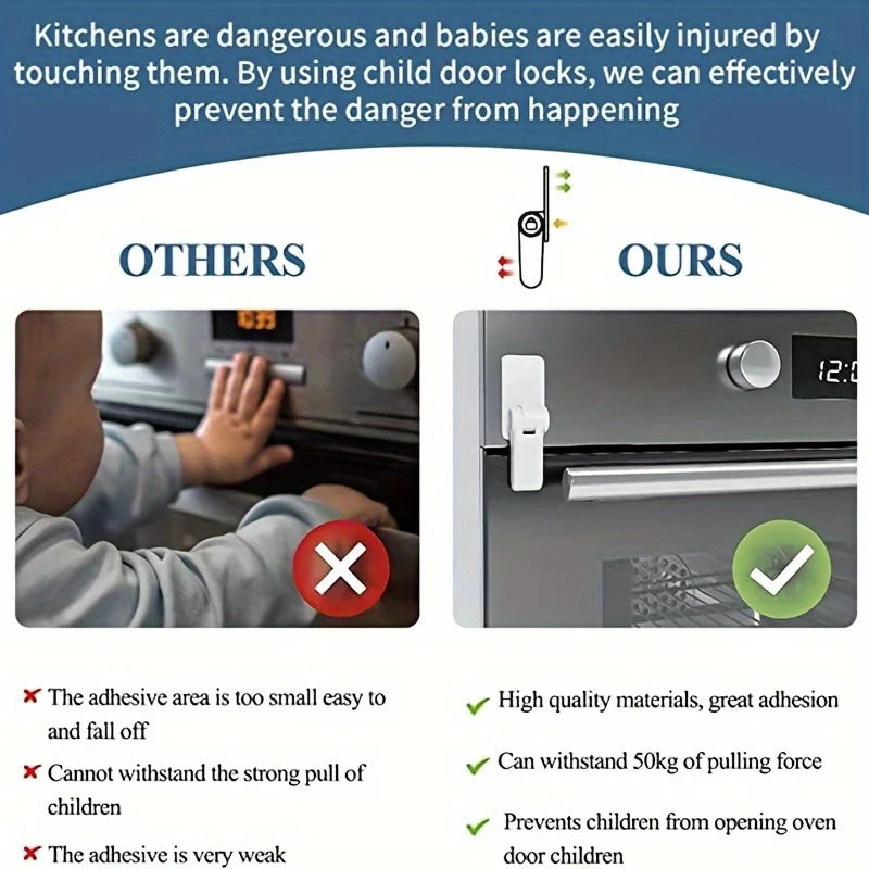 Child Safety Door Handle Locks – Baby & Pet Proof Lever Lock Child Safety Lock Zpaxo