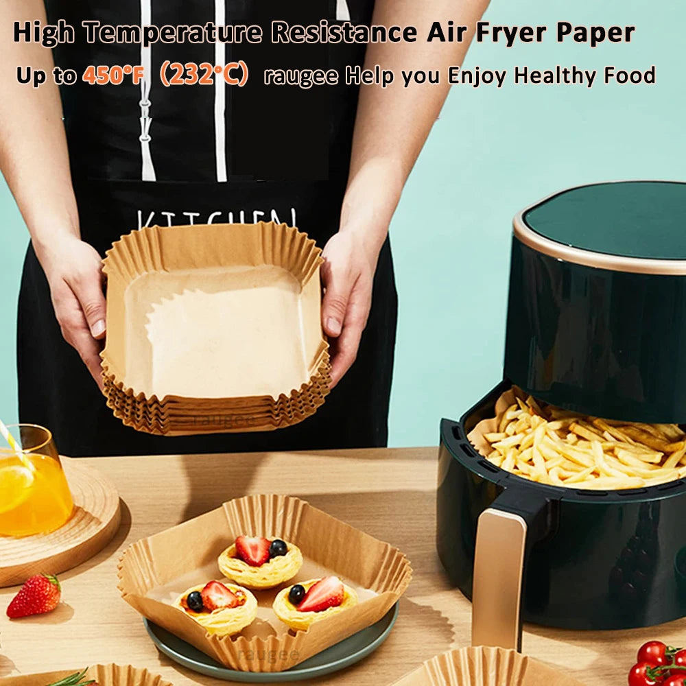 Air Fryer Disposable Baking Paper Non-stick Mat Square Parchment