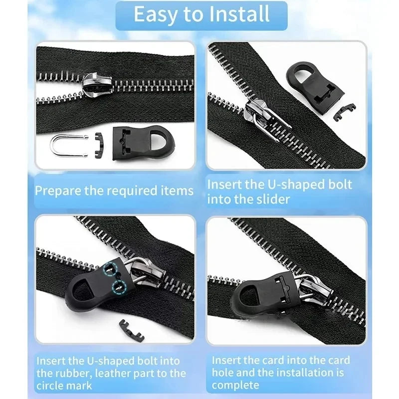 Replacement Zipper Pull Repair Kit – 4/8/16pcs for Bags