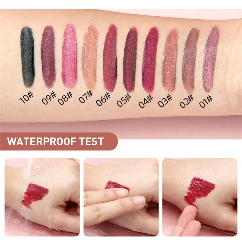 Waterproof Diamond Liquid Lipstick Moisturizing Long-lasting Matte