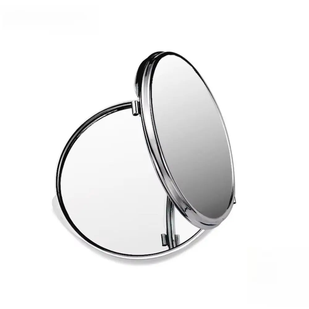 Small Stainless Steel Makeup Mirror Folded-side Design Lightweight Zpaxo