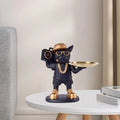 Jewelry Trinket Tray Candy Desktop Animal Figurine Dog Statue Storage Box for Entrance Living Room Countertop Cabinet Office Zpaxo Default Title