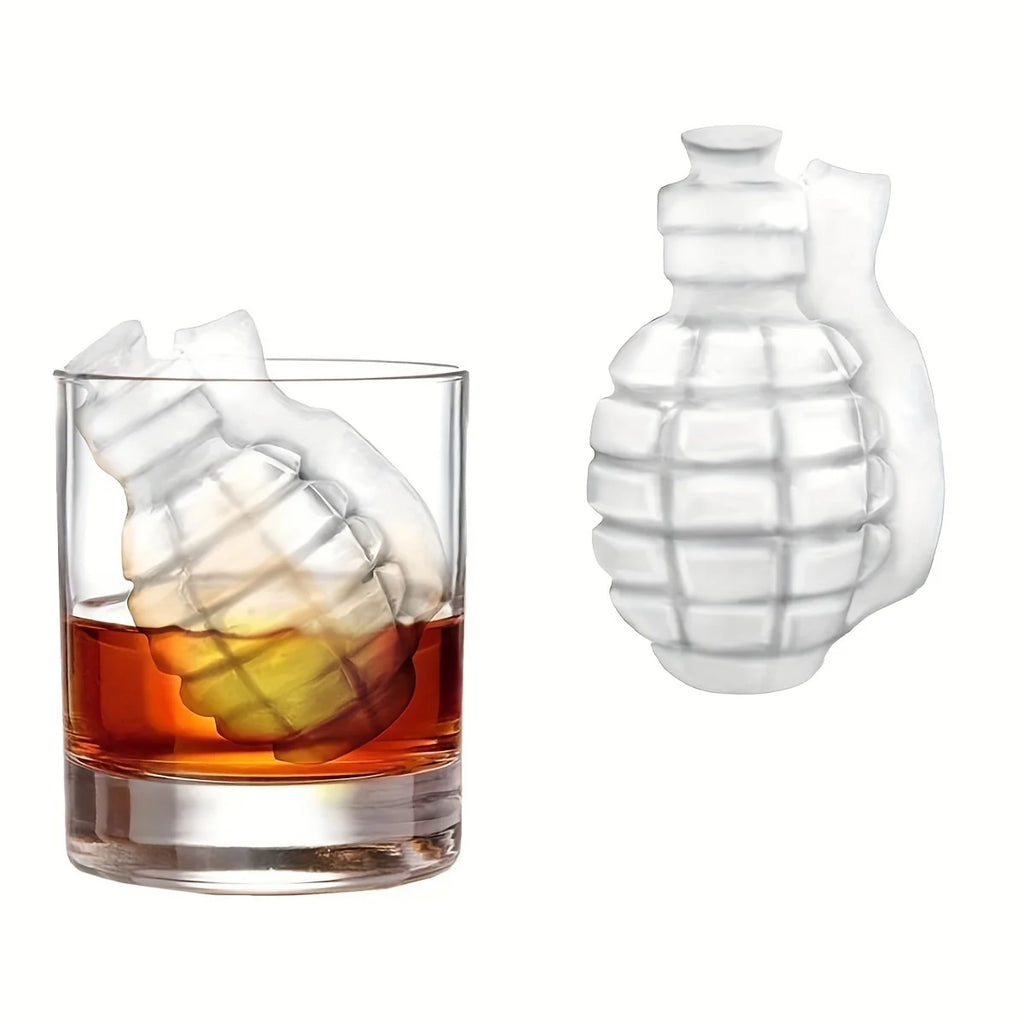 1 Grenade Shape Ice Cube Mold Food Grade Silicone Easy Release