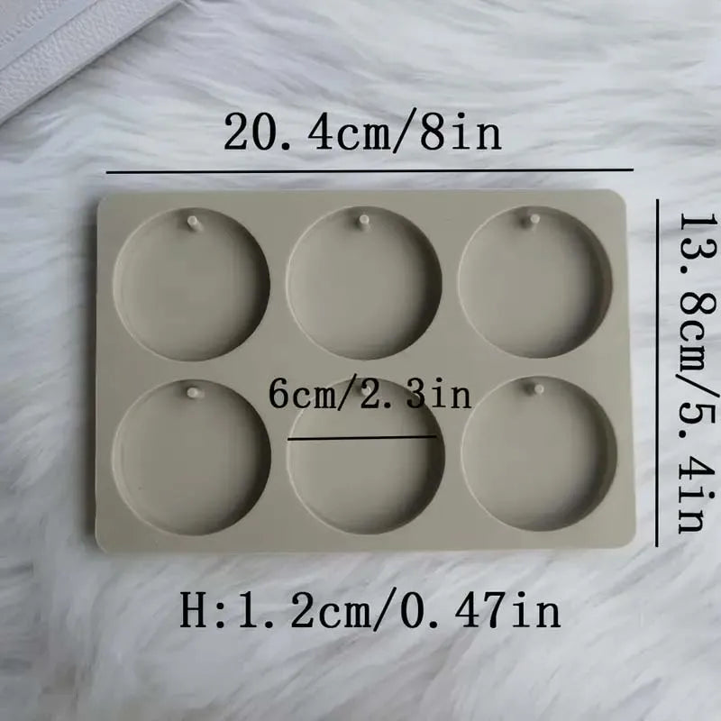 1pc Silicone Heart Round Shaped Aromatherapy Plaster Mold for Diffuser Stones - DIY Crafts, Jewelry Making Accessories Zpaxo Round