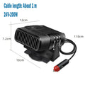 Car Defogger Heater Fan 2 In 1 Cooling & Heating 12V/24V Fast Heating Defrost Defogger Windshield Car Anti-Fog Winter Accessorie Zpaxo D style