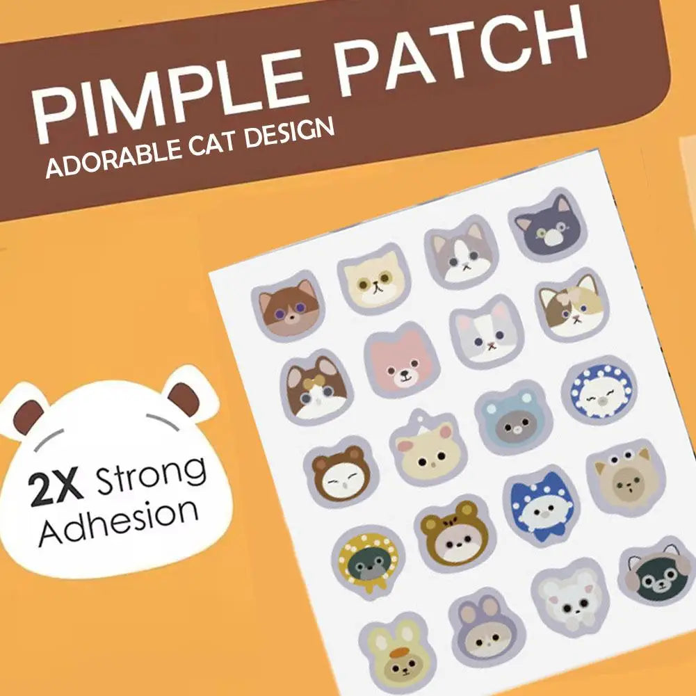 220-Piece Cute Cat Hydrocolloid Pimple Patches | Acne Spot Treatment Acne Pimple Patches Zpaxo