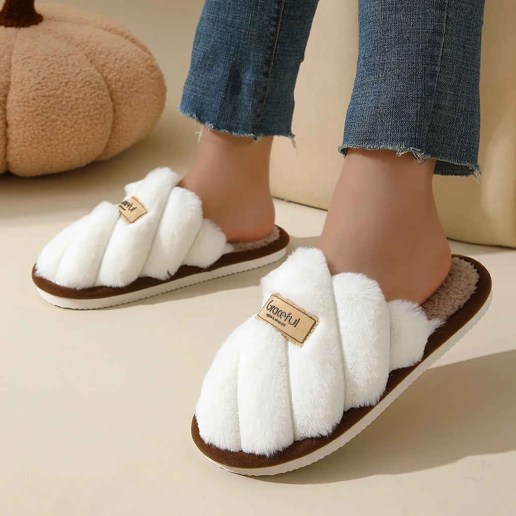 Solid Flat Heel Slippers Women Indoor Bedroom Lightweight Comfort