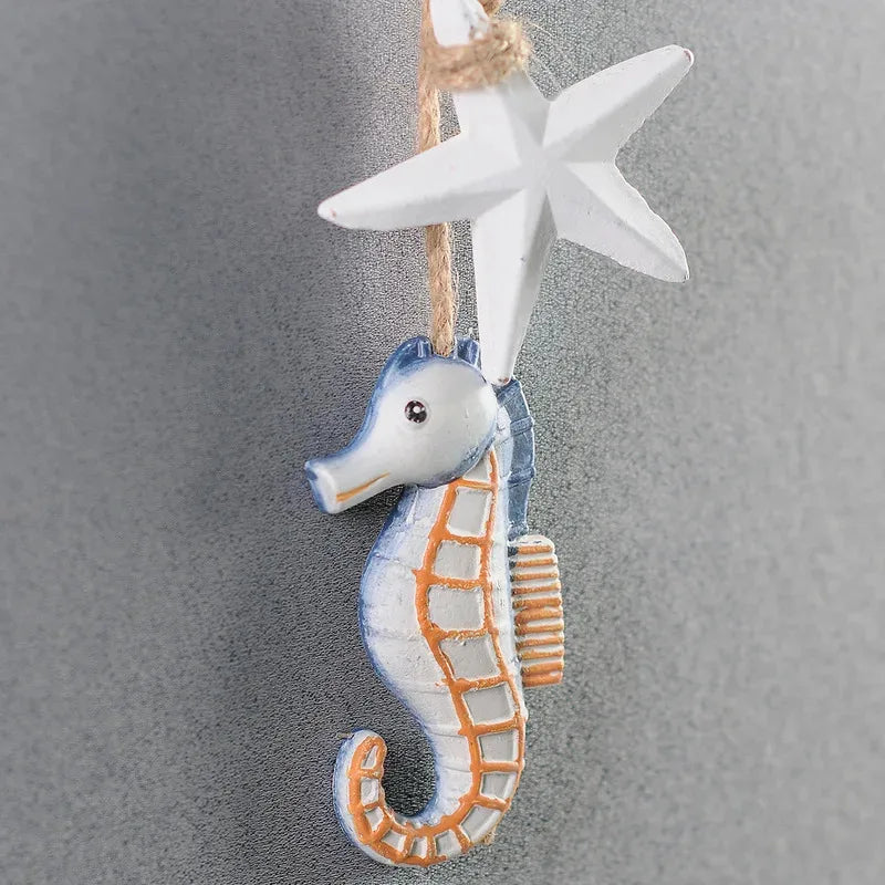 Mediterranean Wall Hangings Seahorse Fish Shell Decorations Creative
