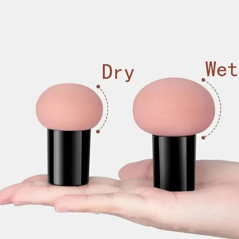 Mushroom Head Makeup Sponge – Wet & Dry Powder Puff with Handle