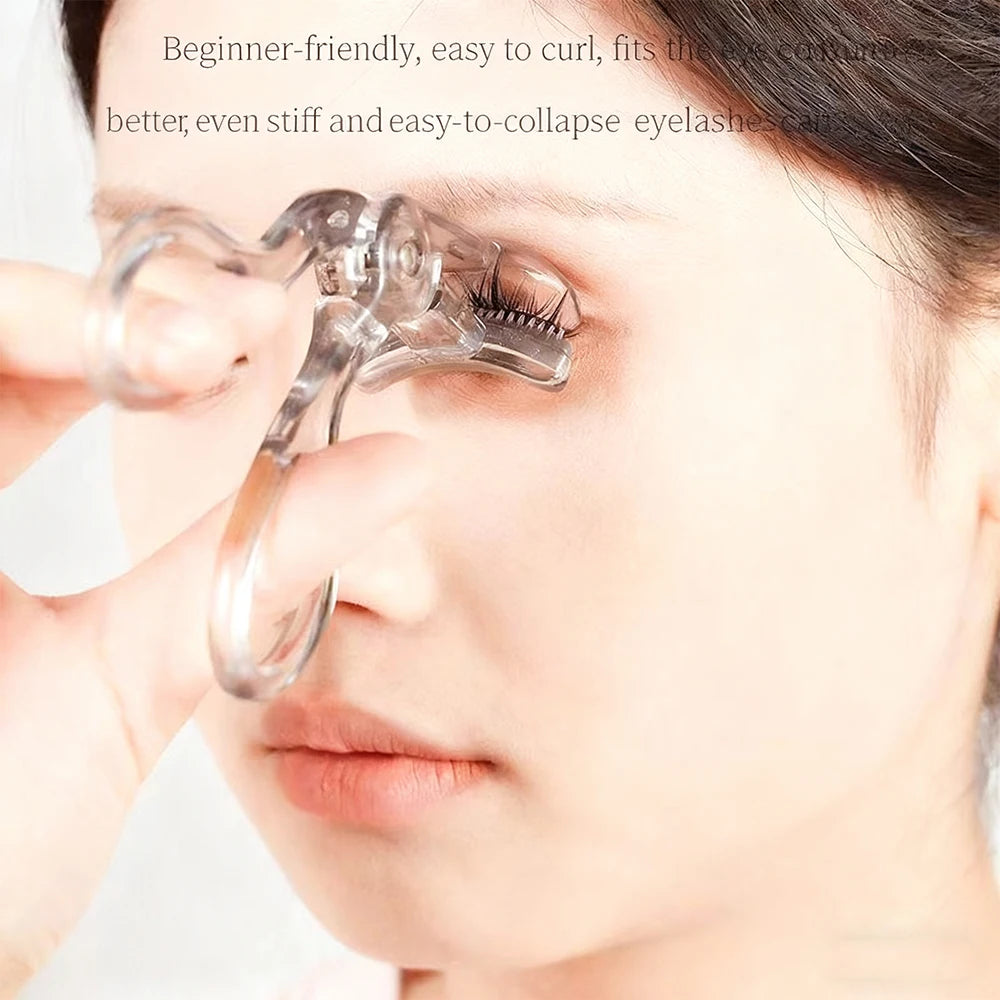Dual-Type Eyelash Curler with Comb – Wide & Partial Clip