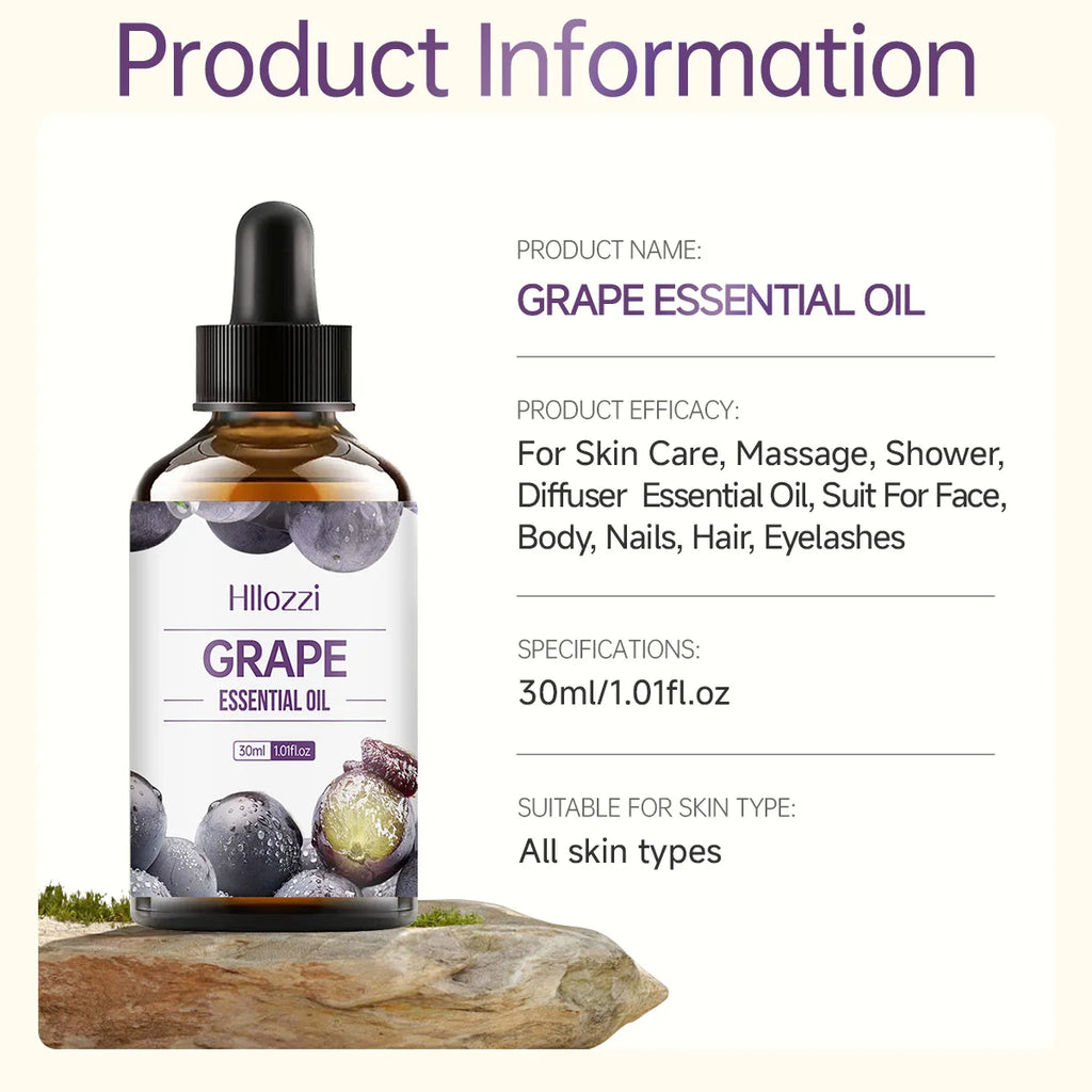 Grape Essential Oil Pure Plant Multifunctional Use Aromatherapy Zpaxo