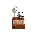 Panda Calendar Wooden Music Box – Desk Ornament & Memo Clip Wooden Music Box Zpaxo WHITE