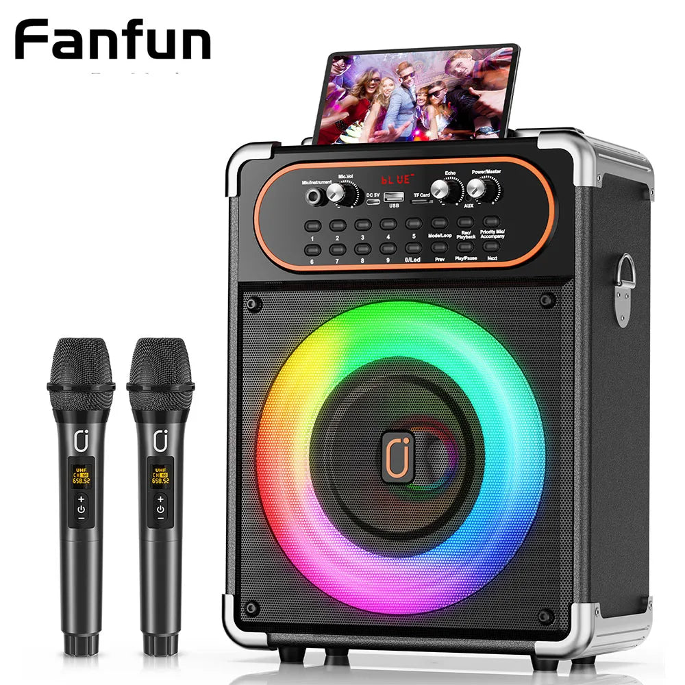 S68 Kara Ok 2 Microphones Portable Bluetooth 5 3 Speaker Suitable