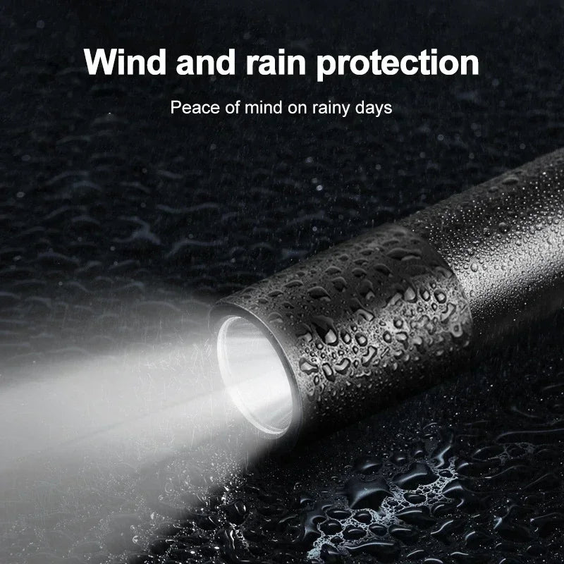 Mini USB Rechargeable Keychain Flashlight – 3-Mode Waterproof LED