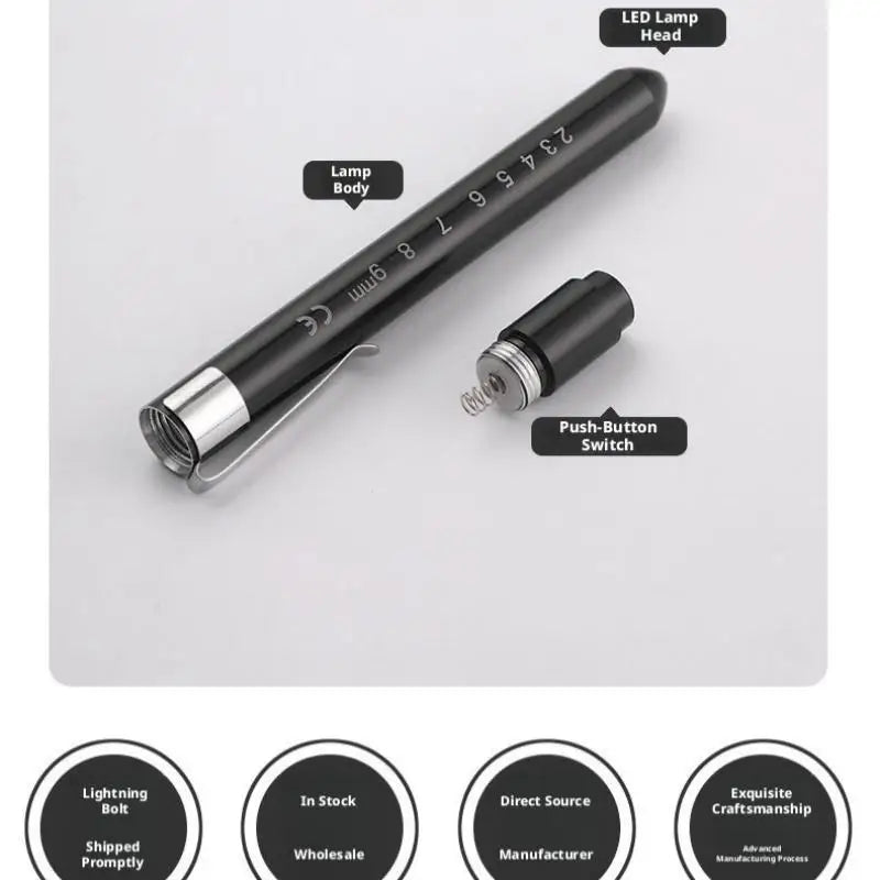 SHINEKNOT LED Nurse Pen Light – 300LM Oral Exam Flashlight