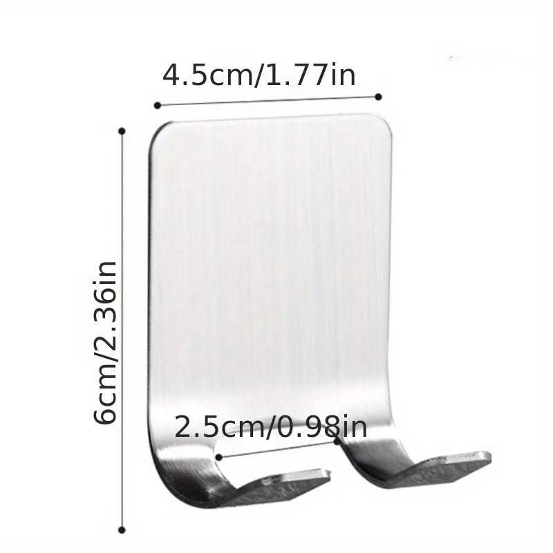 Sleek Stainless Steel Razor Rack Holder Punch-free Storage Plug Hook