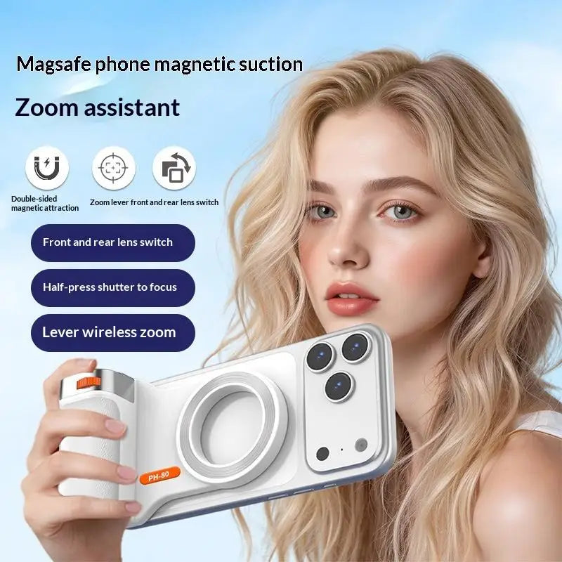 Magnetic Phone Grip with Bluetooth Remote Shutter & Stabilizer