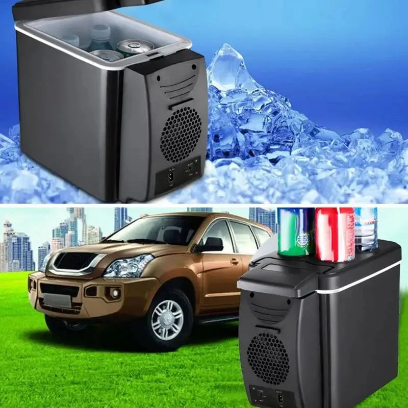 6L 12V Portable Car Mini Fridge – Cooling & Heating Ice Box