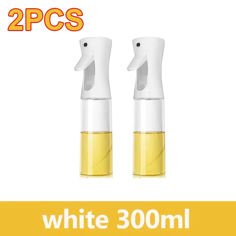 Oil Spray Oil Sprayer Bottle Plastic Household Kitchen Nebulizing Mist Filling Cooking Dual Use BBQ Camping Bbq Accessories Zpaxo 2pcs-300ml white