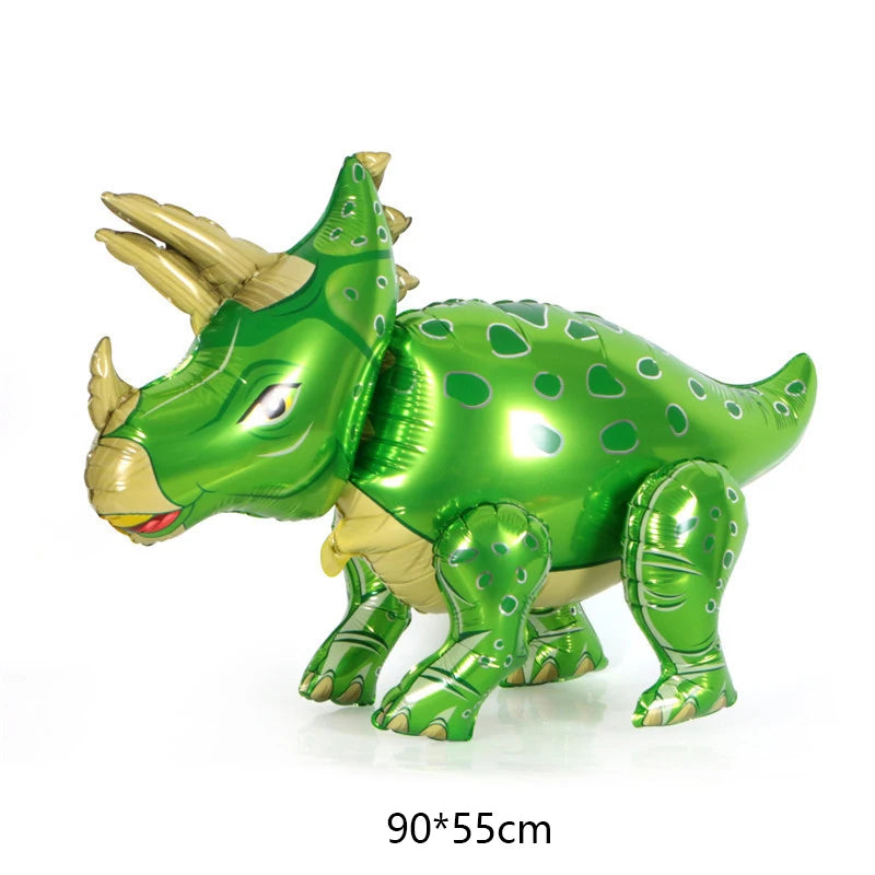 4D Giant Walking Dinosaur Foil Balloons Jungle Animal Childrens