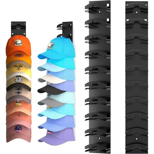 2026 Hot 10Grids Wall Mounted Cap Rack Hat Holder Baseball Cap Towel Rack Holder Closet Hanger Storage Organizer Space Saving Zpaxo