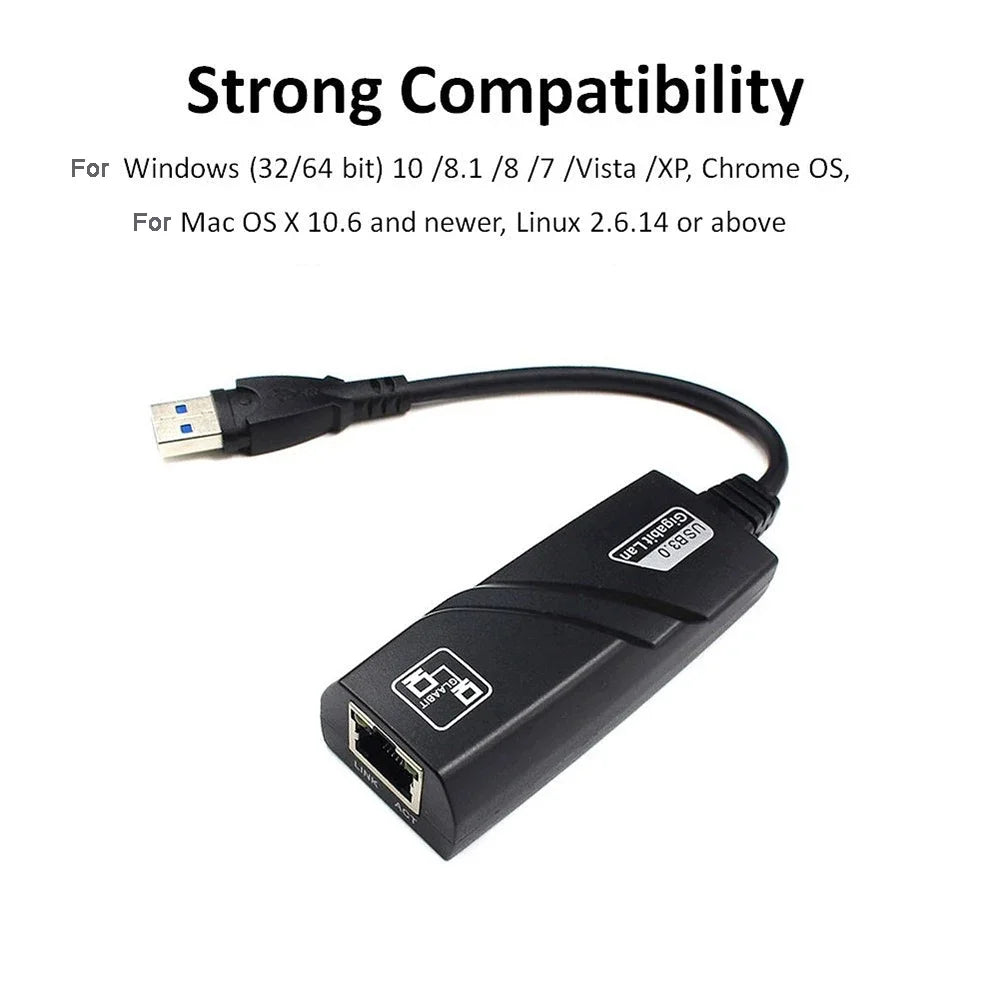 Speed USB 3 0 Gigabit Ethernet RJ45 LAN 10 100 1000 Mbps Network Zpaxo