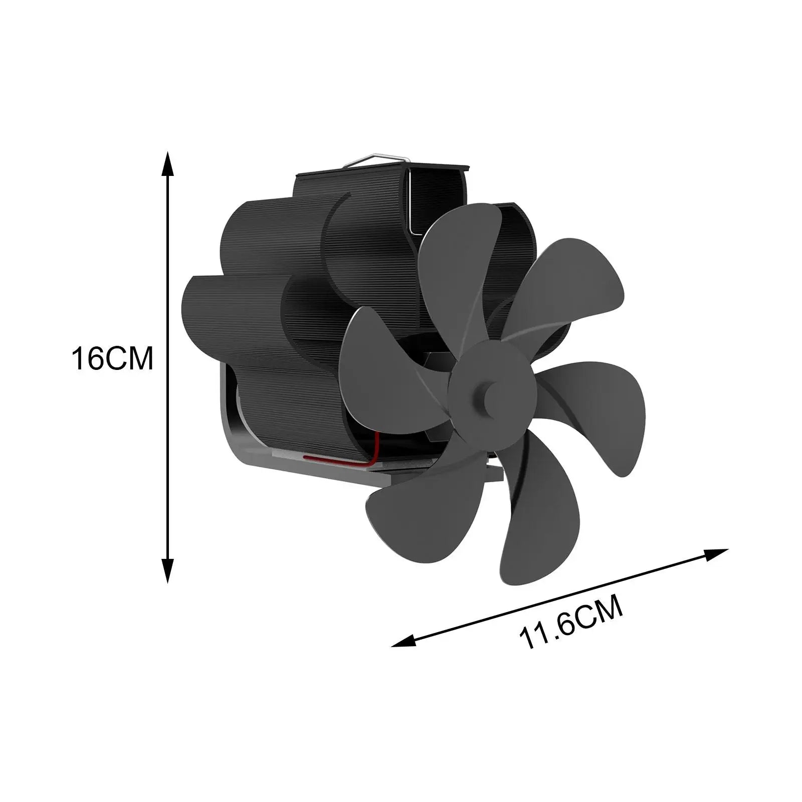 Heat Powered Flue Pipe Fireplace Fan – 6-Blade Silent Stove Fan Stove Fan Zpaxo