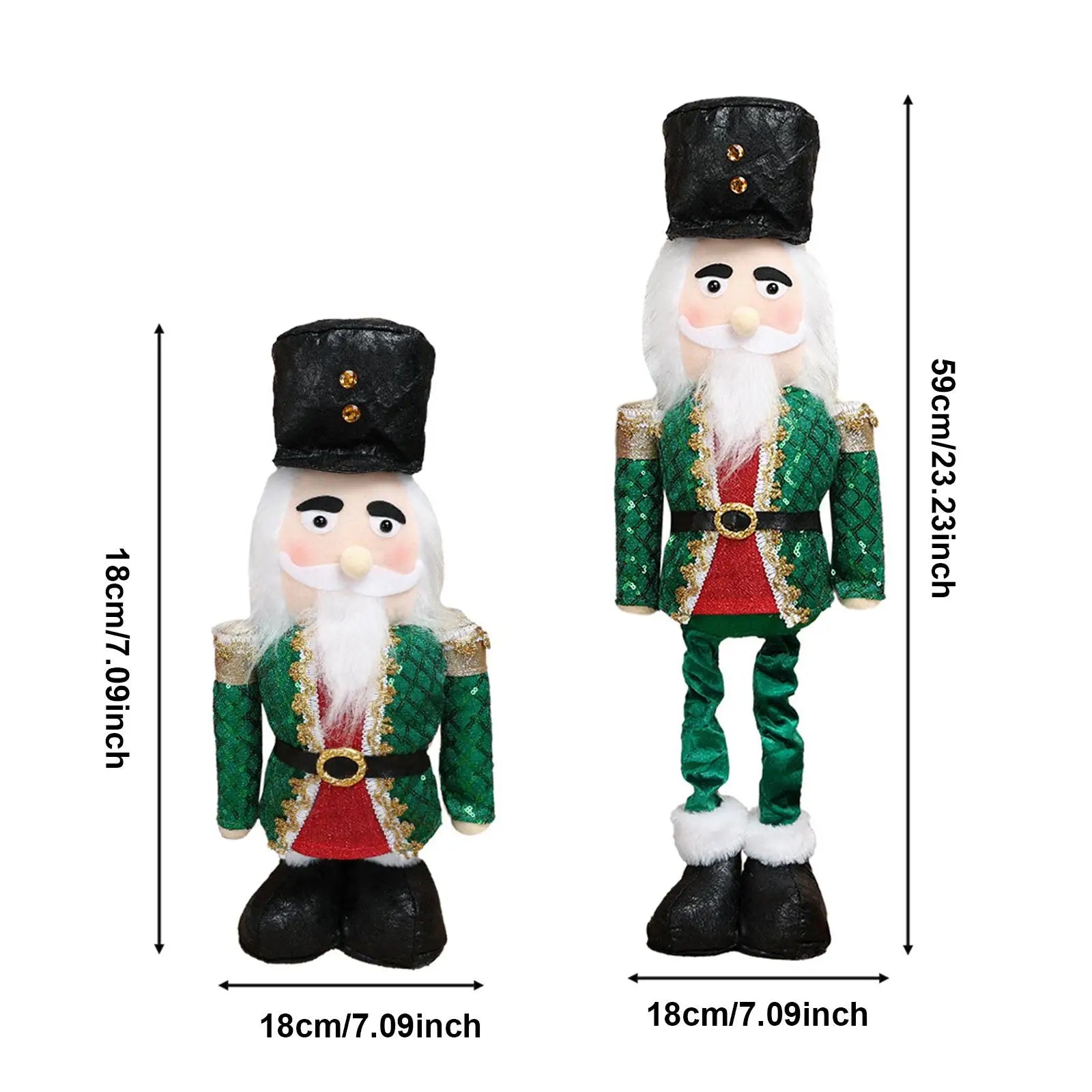 Telescopic Santa Claus Nutcracker Figurine | Christmas Tabletop Decor Christmas Nutcracker Figurine Zpaxo
