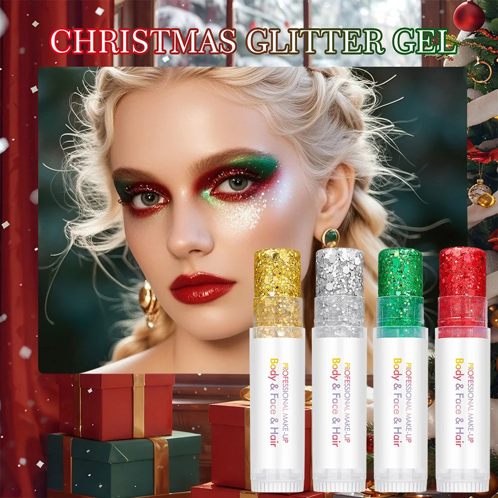 Body Facial Glitter Long-lasting Shine Suitable Holiday Christmas