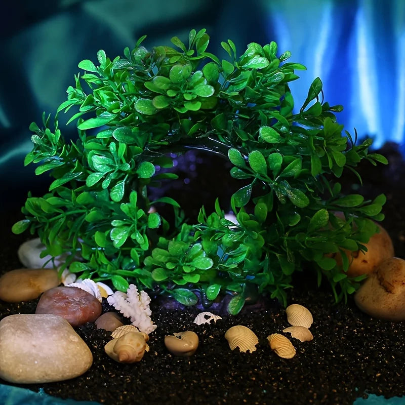 Underwater Wreath Artificial Plastic Aquarium Fish Tank Aquatic Fake