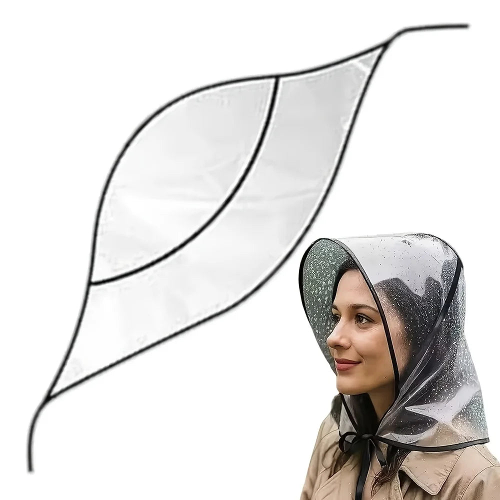 Clear Reusable Waterproof Rain Hat Wide Brim Women Lady Outdoor Zpaxo