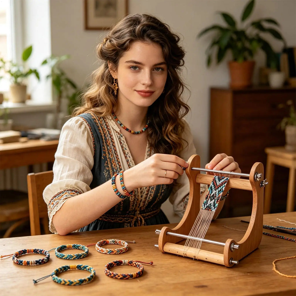 Loom Beading Jewelry Making Weaving DIY Bracelet Necklace Crafts