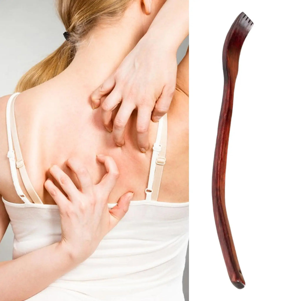 Wooden Back Scratchers Long Handle Back Scratchers Ergonomic Beech Wood Massager Tool with Extended Curved Handle for Easter Zpaxo