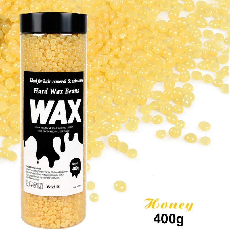 400g Canning Wax Beads For Hair Removal Hot Film Painless Waxing Beads Heating Wax Machine Body Bikini Face Legs Hair Removal Zpaxo 038-400g-Honey