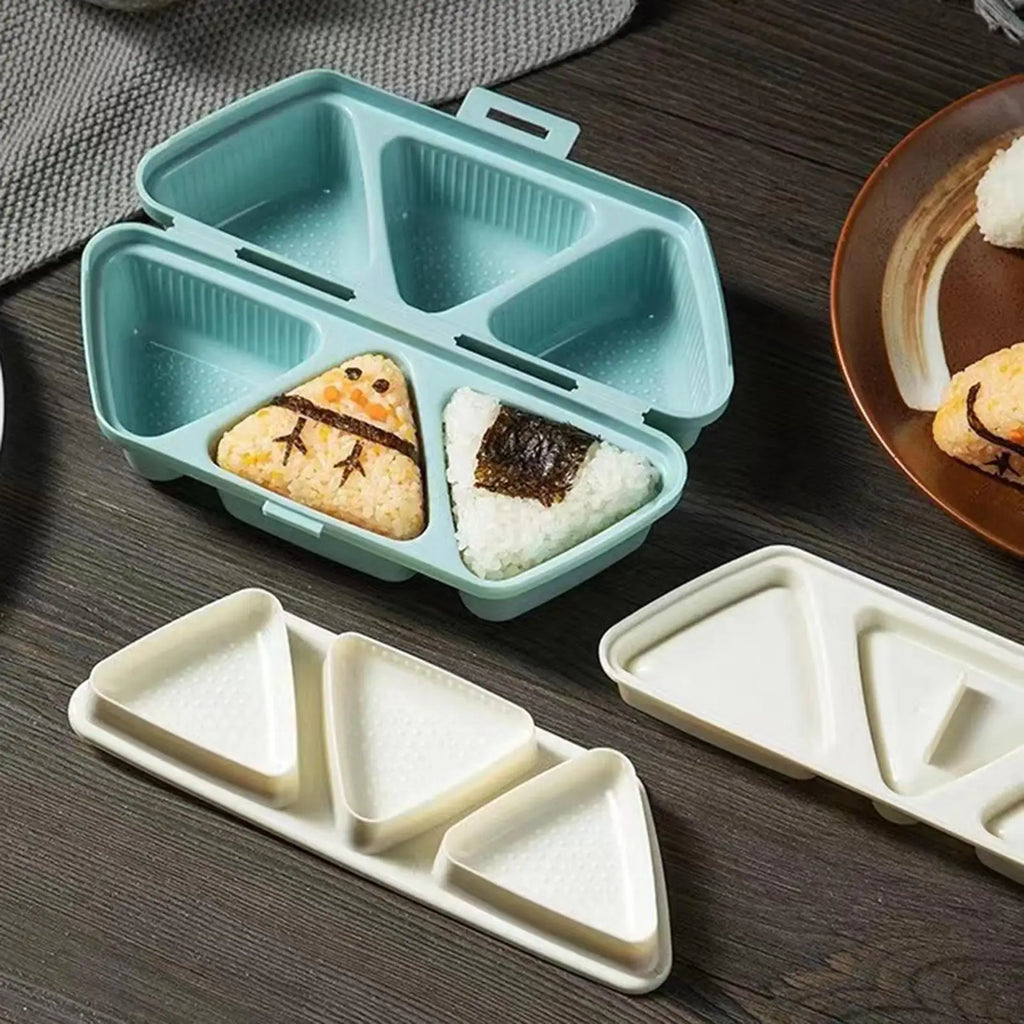Sushi Mold Maker 6 Cavity Triangle Rice Ball Onigiri Bento Box Tools