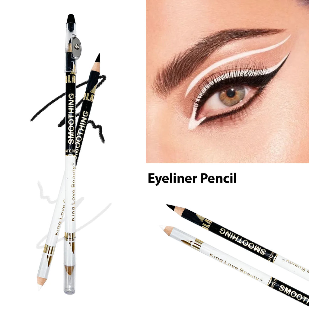 Double Head Eyeliner Pen Suit Waterproof Sweat Proof Smooth Lasting Zpaxo