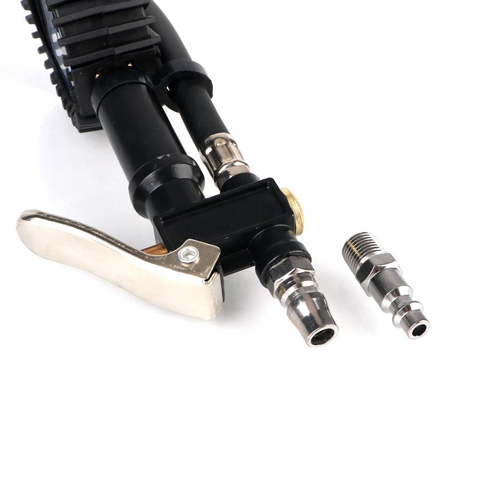 Tire Pressure Inflator Gauge 200PSI Air Line Clip-on Tyre Pump