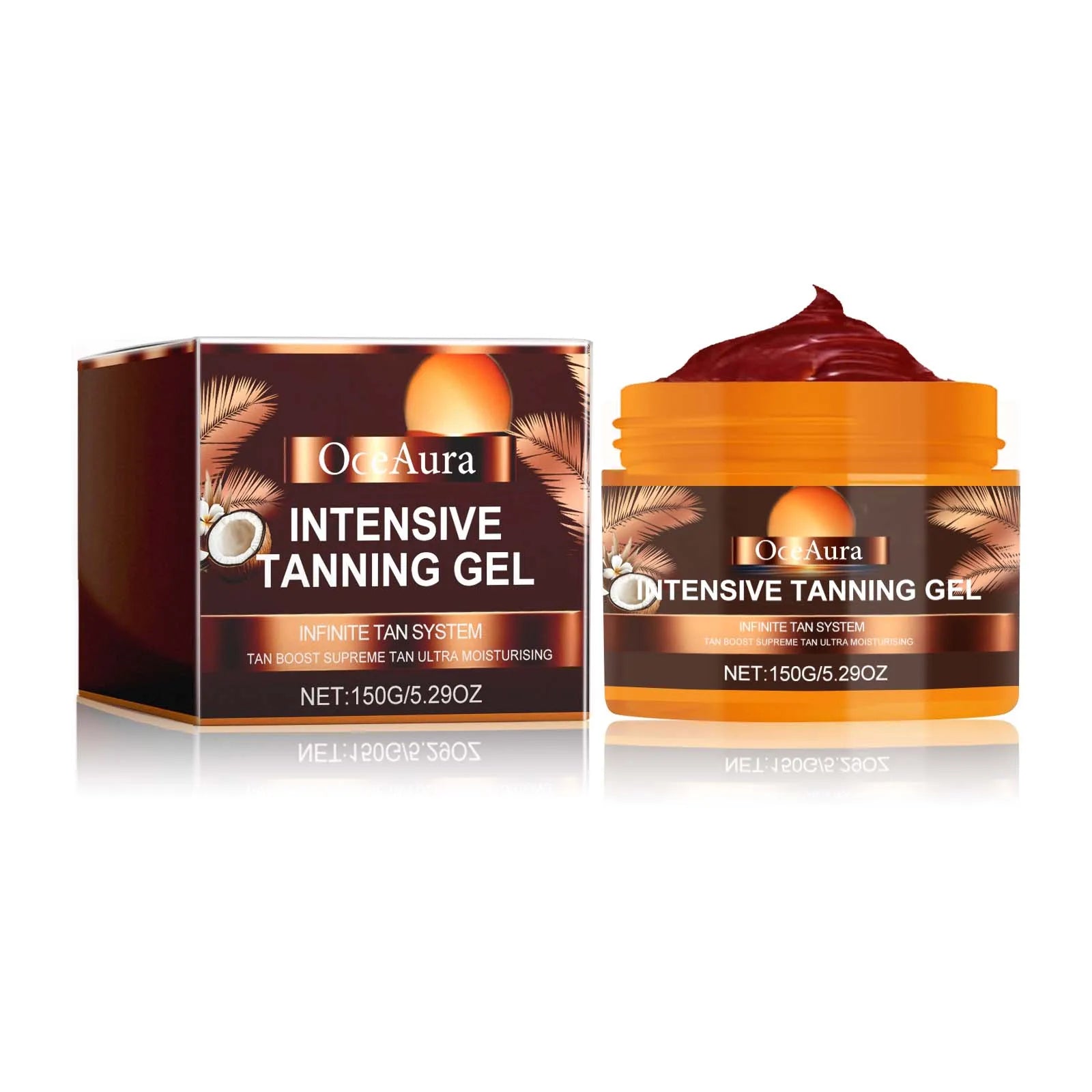 OceAura Self Tanning Gel & Cream Set | Sunless Bronzer Self Tanner Set Zpaxo 150g Boxed
