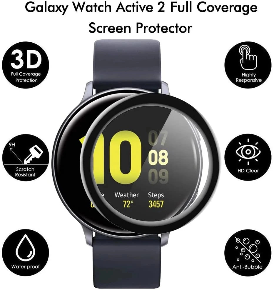 9D Soft Protective Glass For Samsung Galaxy Watch 5 Pro 45mm Watch 5 4 Screen Protector for galaxy watch Active 4 2 Accessories Zpaxo