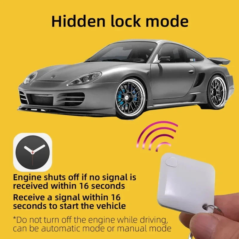 Car Alarm Engine RFID Smart Anti-hijacking Lock Motorcycle Electronic