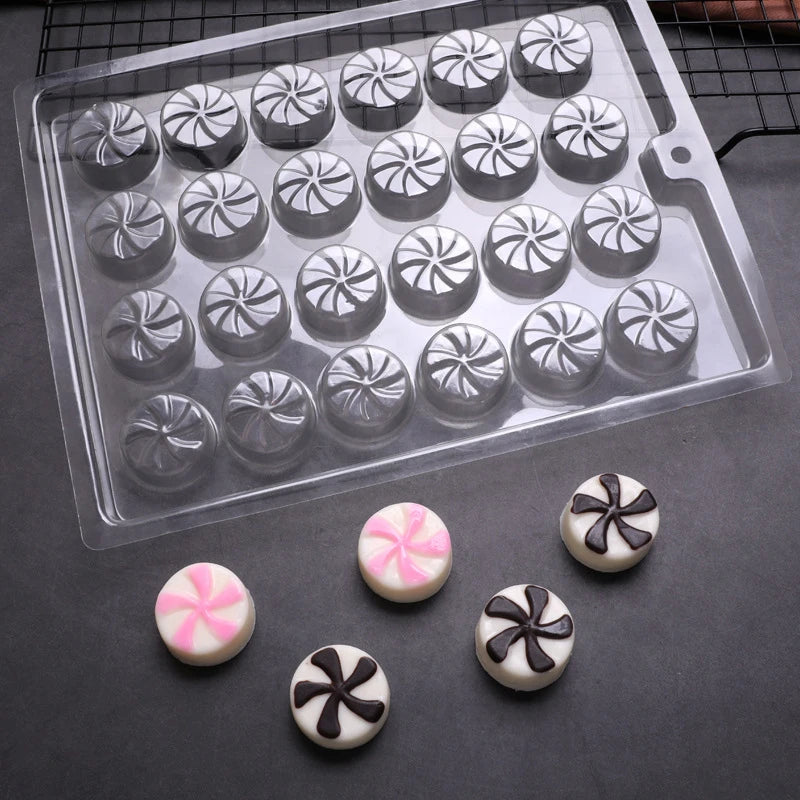 1Pc Transparent PET Chocolate Mold Jelly Candy Love Square Round Flower Creative Kitchen Dessert Pastry DIY Baking Tool Zpaxo