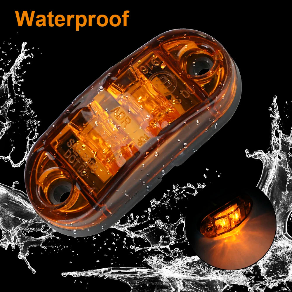 LED Side Marker Lamp Warning Lights Clearance Trailer Truck Caravan 1
