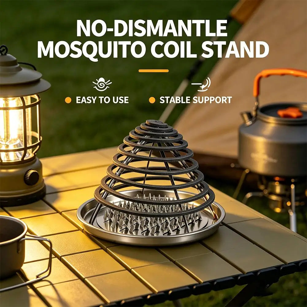Mosquito Coil Holder with Ash Tray & Cover | Home & Camping Mosquito Coil Holder Zpaxo