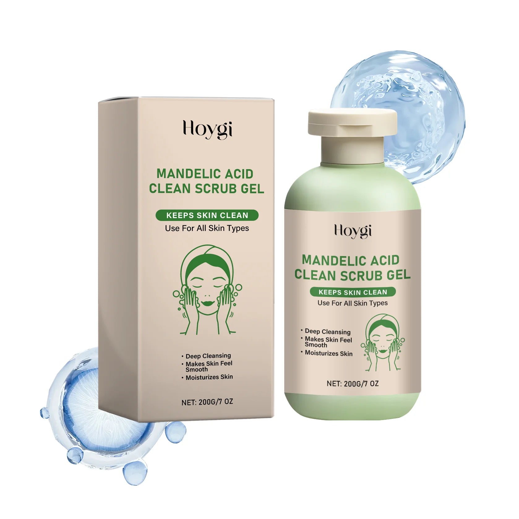 Body Exfoliating Gel, Deeply Cleanses & Moisturizes, Gently Removes Dead Skin, Clears Pores For Smoother Skin Zpaxo 200g boxed