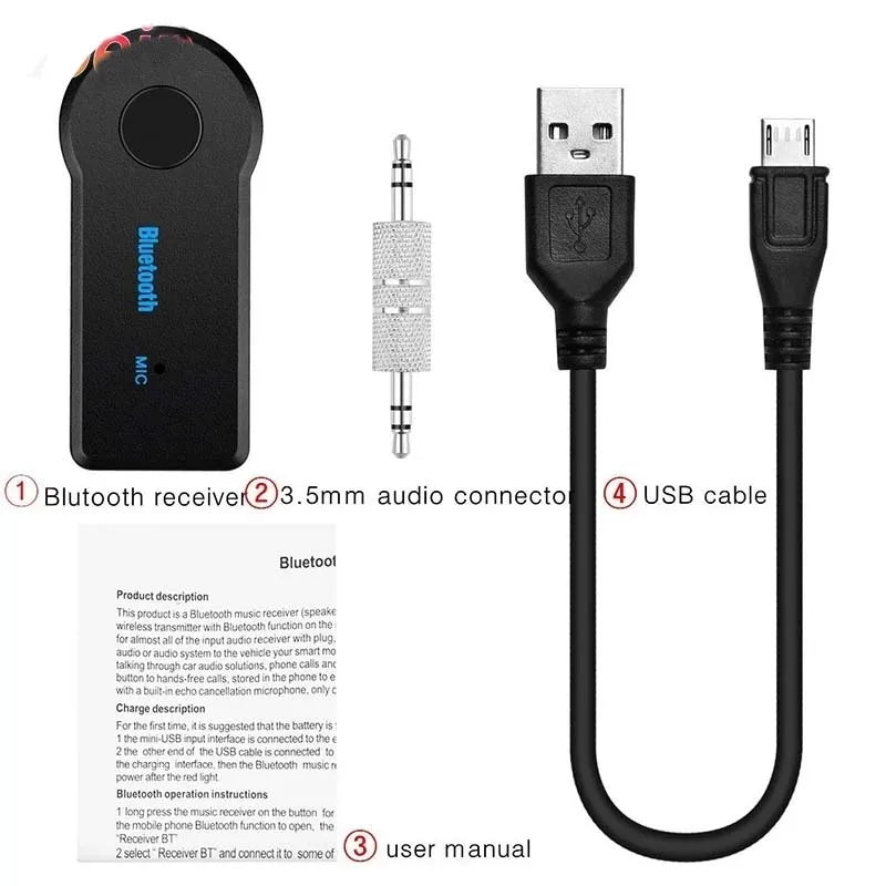 2-in-1 Wireless Bluetooth 5 0 Transceiver Adapter Car Music Audio Aux Zpaxo