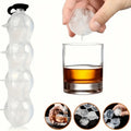 Round Ice Ball Maker Tray Polypropylene Sphere Mold Whiskey Home Bars